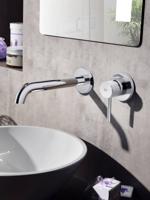 Wastafelmengkraan Hotbath Buddy Inbouw 3+3 Inbouwsysteem 1-hendel Gebogen 16.4 cm Chroom - thumbnail
