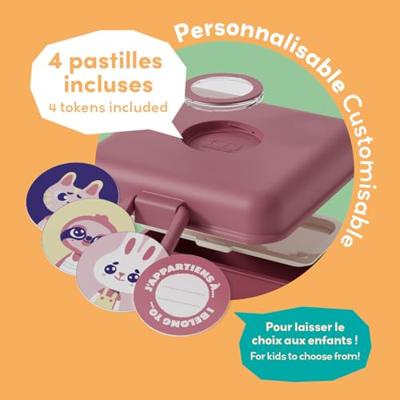 Kinderbrooddoos - MONBENTO - Inclusief bestek - BPA-vrij - Snacky Rose Blush