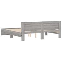 Bedframe met hoofdeinde en LED-licht grijs sonoma 180x200 cm - thumbnail