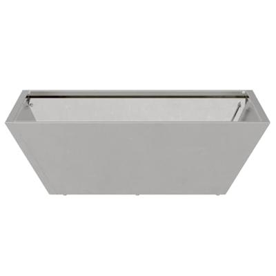 VidaXL Tuin bloempot zilver 50 x 50 x 15 cm roestvrij staal