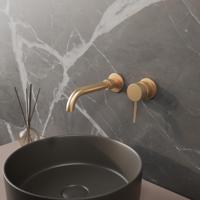 Inbouw Wastafelkraan BWS Colorato Incl. Inbouwdeel Geborsteld Goud - thumbnail