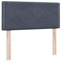 Boxspring met matras fluweel donkergrijs 90x220 cm - thumbnail