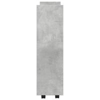 Opbergtrolley smal 3-laags bewerkt hout betongrijs - thumbnail