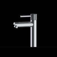 Fonteinkraan Sanilux Fone Opbouw Rond Met Geribbeld Knop Chroom - thumbnail