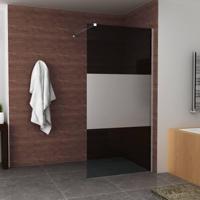 BWS Inloopdouche Pro Line Rookglas met Middenband 120x200 8 mm Nano Coating Aqua Splash - thumbnail