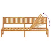 Ligstoel 1-persoon Bruin 200 x 57 x 75cm Massief acaciahout - thumbnail