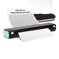 Pora&co Thermische A4 printer, zwart/groen - thumbnail