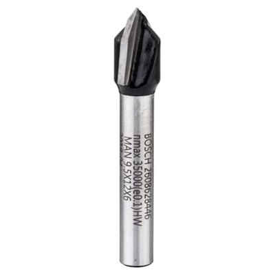 V-groeffrees 6 mm, D1 9,5 mm, L 12,35 mm, G 45 mm, 90° Bosch Accessories 2608628446