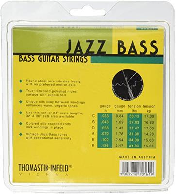 Thomastik-Infeld JF346 Jazz Flat Wound Long Scale 6-snarig