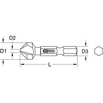 KS Tools 336.0329 3360329 Kegelverzinkboor 12.4 mm Staal 1 stuk(s)