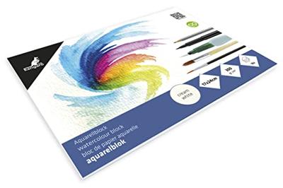 Aquarelblok 17x24cm 16 vel 300 gram roomwit Kangaro