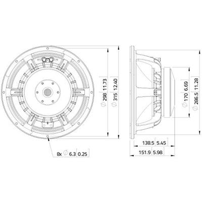 Lavoce WAF122.50 12 inch subwoofer