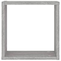 Wandkubusplanken 4 st 30x15x30 cm grijs sonoma - thumbnail