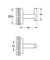 Grohe QuickFix Start Cube handdoekhaak 5,4x6x5,4cm chroom - thumbnail