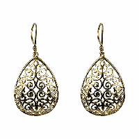 Oorbellen Messing Druppelvorm Goudkleurig - thumbnail