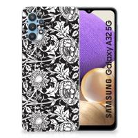 Samsung Galaxy A32 5G | TPU Case | Black Flowers - thumbnail