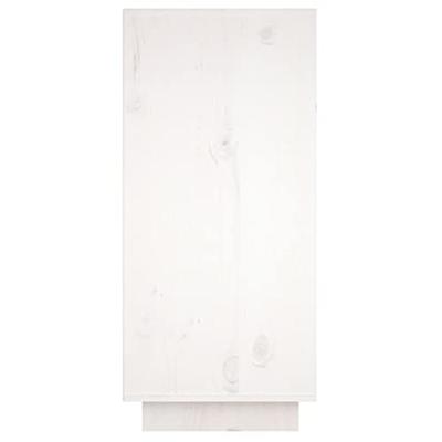 Dressoir 60x34x75 cm massief grenenhout wit