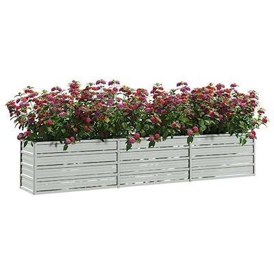 VidaXL Plantenbak verhoogd 240x40x45 cm gegalvaniseerd staal zilver
