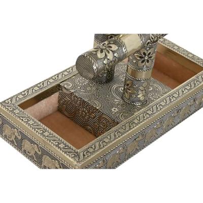 Doos-Juwelenkistje Home ESPRIT Wit Champagne Hout Aluminium 20 x 10 x 18 cm Doos-Juwelenkistje Home ESPRIT Wit Champagne Hout Aluminium 20 x 10 x 18 cm