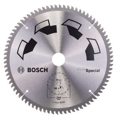 Bosch Accessoires Cirkelzaagblad Special 250X2X30/-,T80 - 2609256896