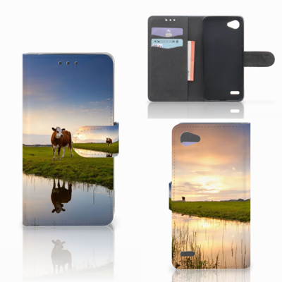 LG Q6 | LG Q6 Plus Telefoonhoesje met Pasjes Koe LG Q6 | LG Q6 Plus Telefoonhoesje met Pasjes Koe