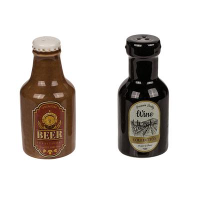 Peper & zoutstel Beer & Wine 4,5x4,5x6cm