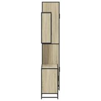 3-delige Badkamermeubelset bewerkt hout sonoma eikenkleurig - thumbnail