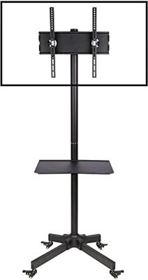 Techly ICA-TR21 flat panel vloer standaard Portable flat panel floor stand Zwart 139,7 cm (55 )