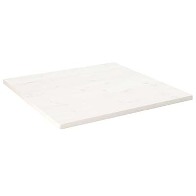 Tafelblad vierkant 80x80x2,5 cm massief grenenhout wit