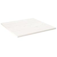 Tafelblad vierkant 80x80x2,5 cm massief grenenhout wit - thumbnail