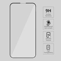 Lunso - iPhone 14 Pro - Gehard Beschermglas - Full Cover Screenprotector - Black Edge - thumbnail