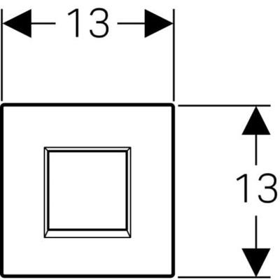 Bedieningsplaat Geberit Type 20 Met Batterijvoeding Sqaure Easy To Clean Mat Chroom