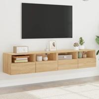 Tv-wandmeubels 2 st 80x30x30 cm bewerkt hout sonoma eikenkleur - thumbnail