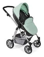Combi-poppenwagen Nele - Melange Antraciet Mint - thumbnail