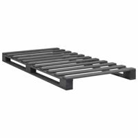 Bedframe pallet massief grenenhout grijs 100x200 cm - thumbnail