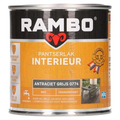 Rambo Pantserlak Interieur Transparant Mat - Antraciet grijs
