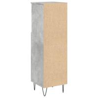 Badkamerkast 30x30x100 cm bewerkt hout betongrijs - thumbnail