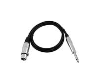 OMNITRONIC Adapter Cable XLR(F)/Jack mono 0.9m bk - thumbnail