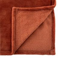 Atmosphera Plaid - terracotta - polyester - 130 x 180 cm - thumbnail
