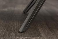 Draaibare design stoel EUPHORIA champagne grijs fluweel met armleuning metalen frame zwart - 40259 - thumbnail