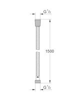 Grohe Vitalio doucheslang metaal 150cm chroom - thumbnail