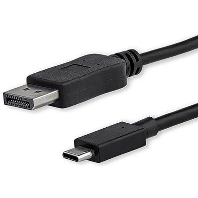 StarTech.com 1,8 m USB-C naar DisplayPort 1.2 kabel 4K 60Hz - USB-C naar DP adapterkabel/videoadapter - HBR2 - USB-C DP Alt Mode DP Monitor videokabel - Thunderbolt 3 compatibel - zwart (CDP2DPMM6B)
