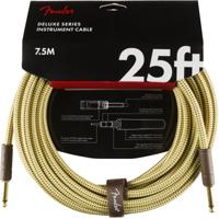 Fender Deluxe Cables instrumentkabel 7.5m geel tweed recht - thumbnail