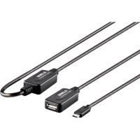 Renkforce RF-4752800 USB-kabel USB 2.0 USB-C stekker, USB-A bus 7.50 m Zwart Vergulde steekcontacten - thumbnail