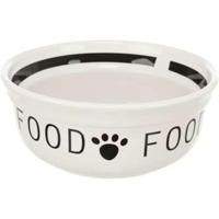 Trixie voerbak hond food keramiek wit / zwart - thumbnail