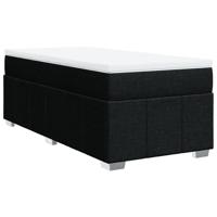 Boxspring met matras stof zwart 100x200 cm - thumbnail