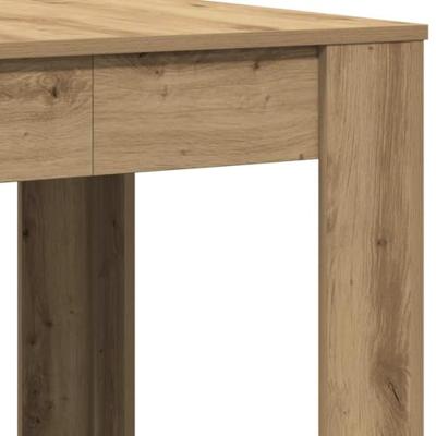 Eettafel 140x74,5x76 cm bewerkt hout artisanaal eikenkleurig