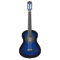 VidaXL Gitaar klassiek beginner en kinderen 1/2 34" blauw - thumbnail