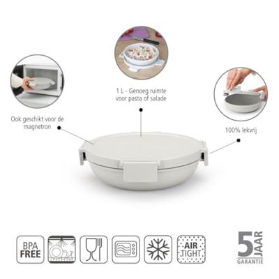 Brabantia Make & Take Lunchkom 1 Liter Light Grey Brabantia Make & Take Lunchkom 1 Liter Light Grey