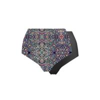 MAGIC Bodyfashion naadloze maxislip (set van 2) zwart/blauw - thumbnail